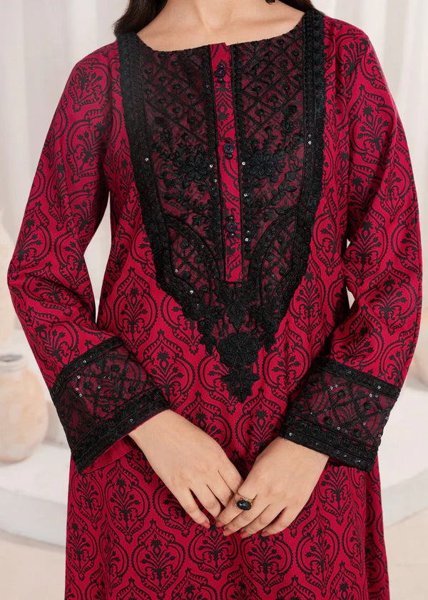 Lawn Embroidered 2Piece Stitched FF-384 (RED)