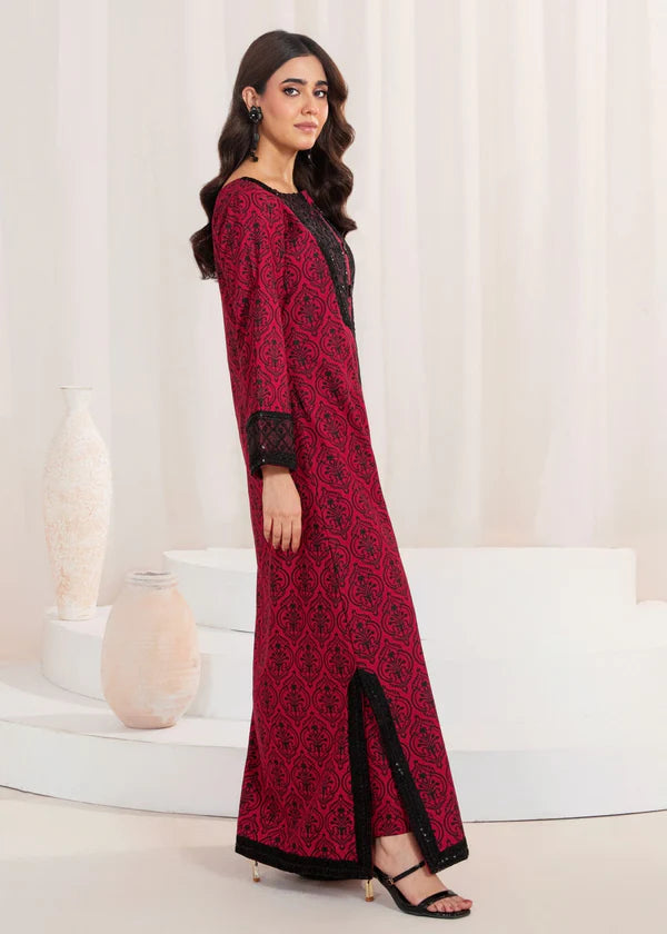 Lawn Embroidered 2Piece Stitched FF-384 (RED)