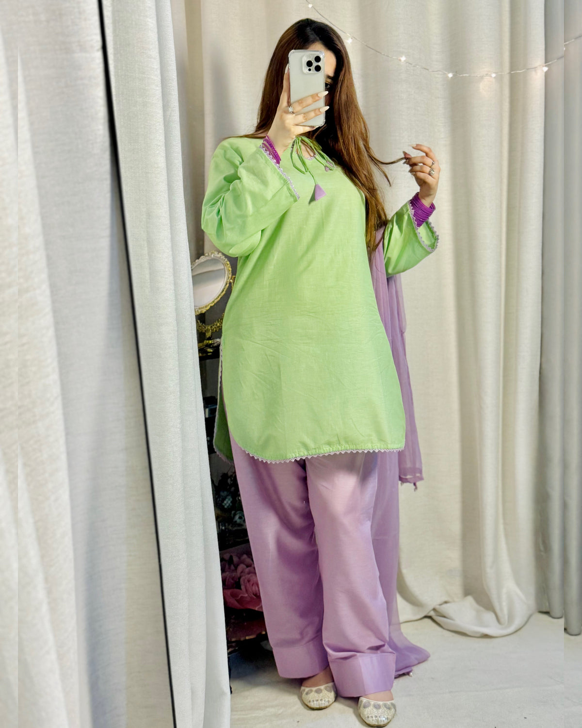Lawn Embroidered Stitched 3Piece FF - 377