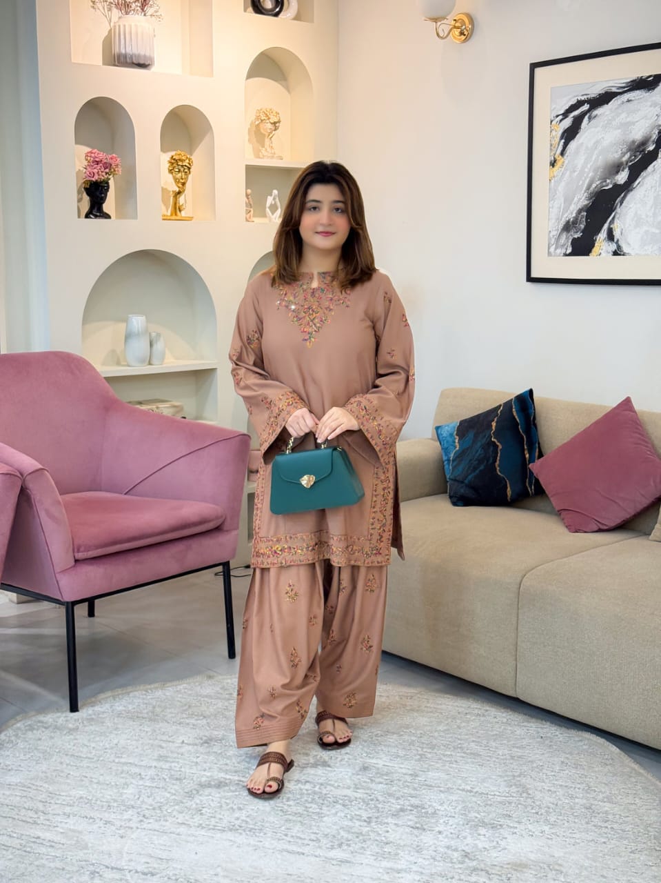 2Piece EMB sindhi (Shirt Length 38)