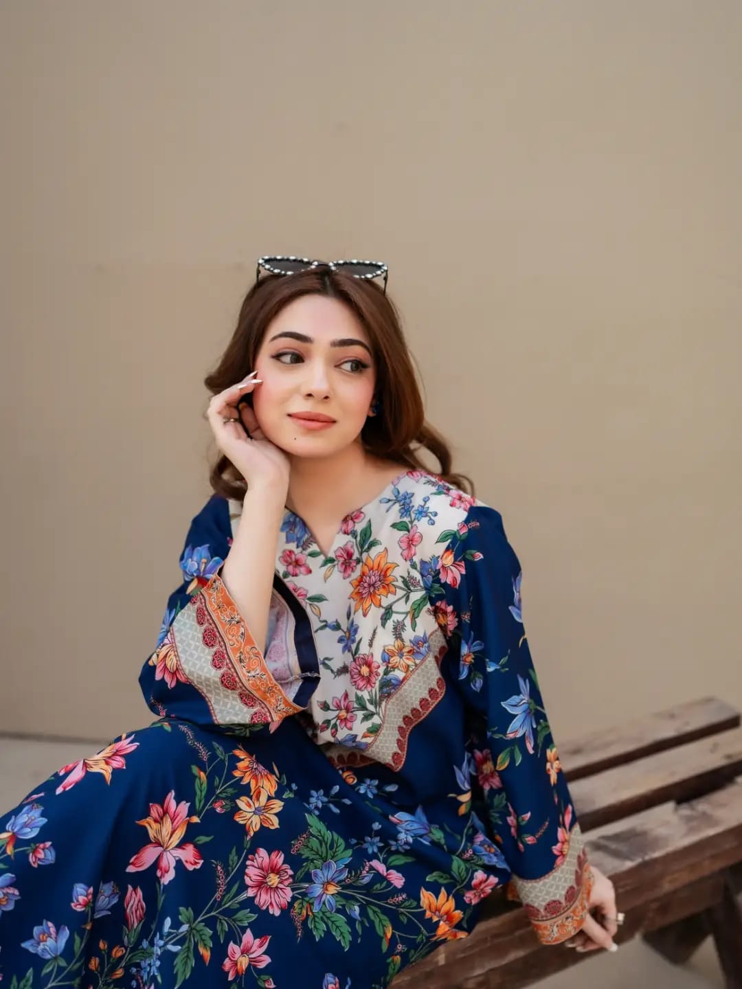 Printed Silk Kaftan 2Piece FF -392