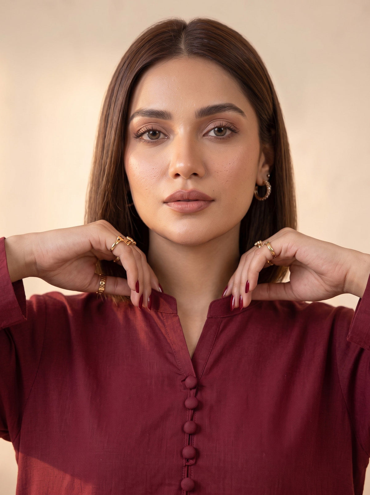 2Piece Stitched FF-410 (Meroon)