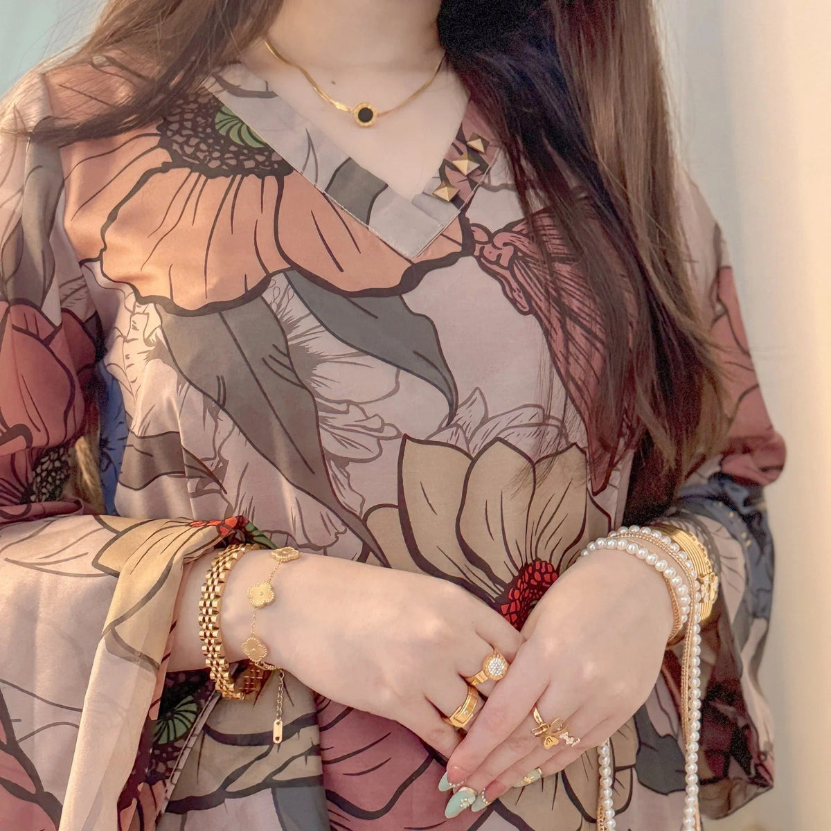 FF - 398 Premium Printed 3 Pc Stitched Suit