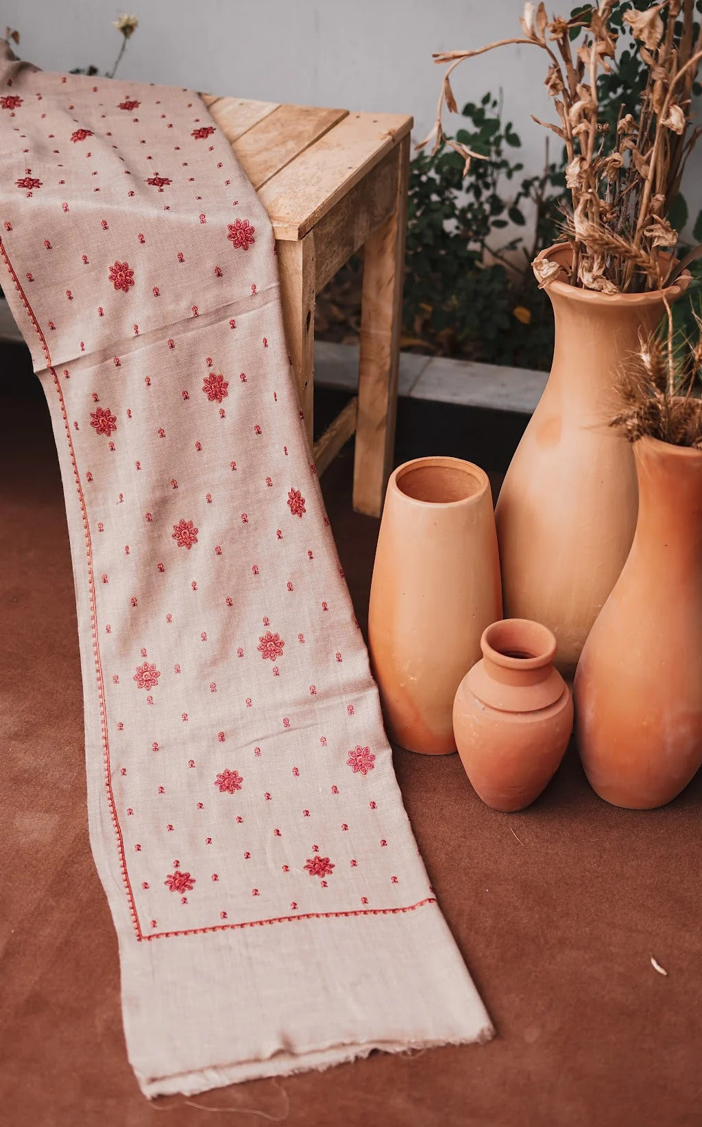 FF-350 Kashmiri Embroidered Maroon Suit