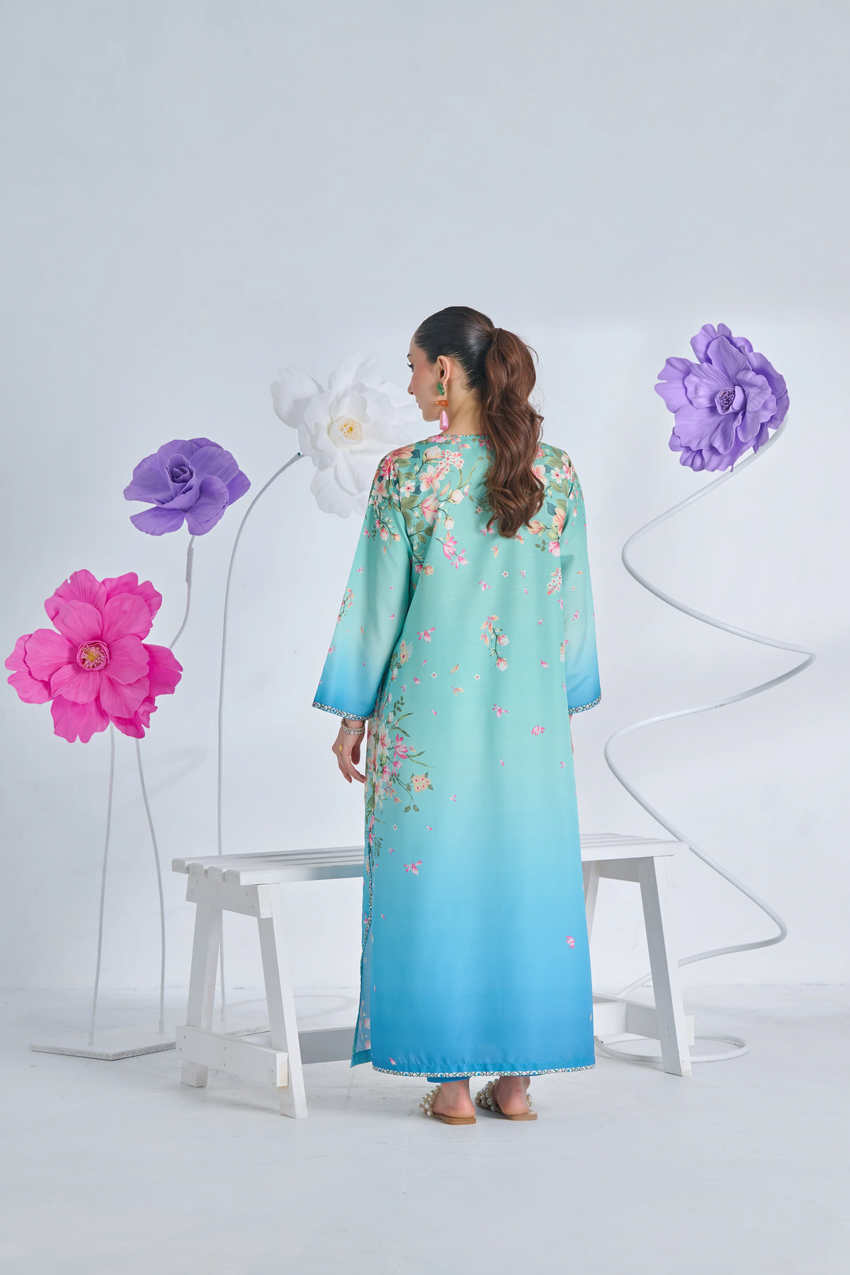 FF - 396 Premium Printed 2 Pc Stitched Suit