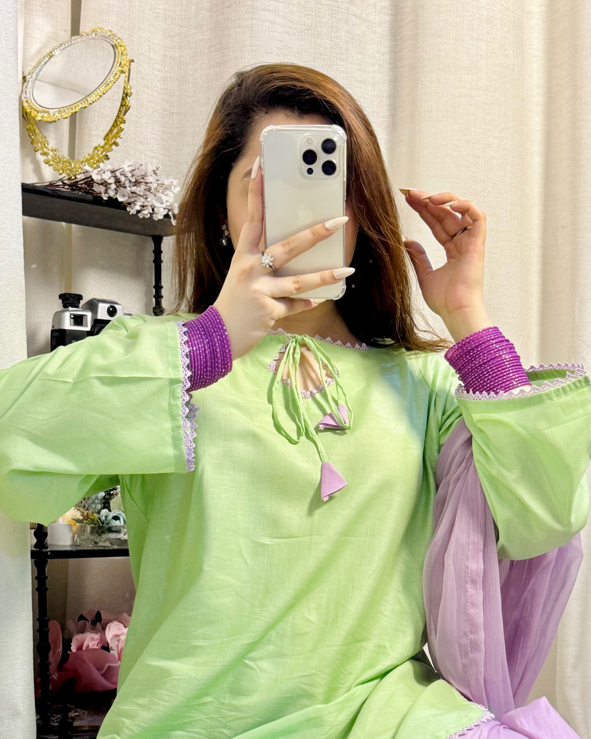 Lawn Embroidered Stitched 3Piece FF - 377