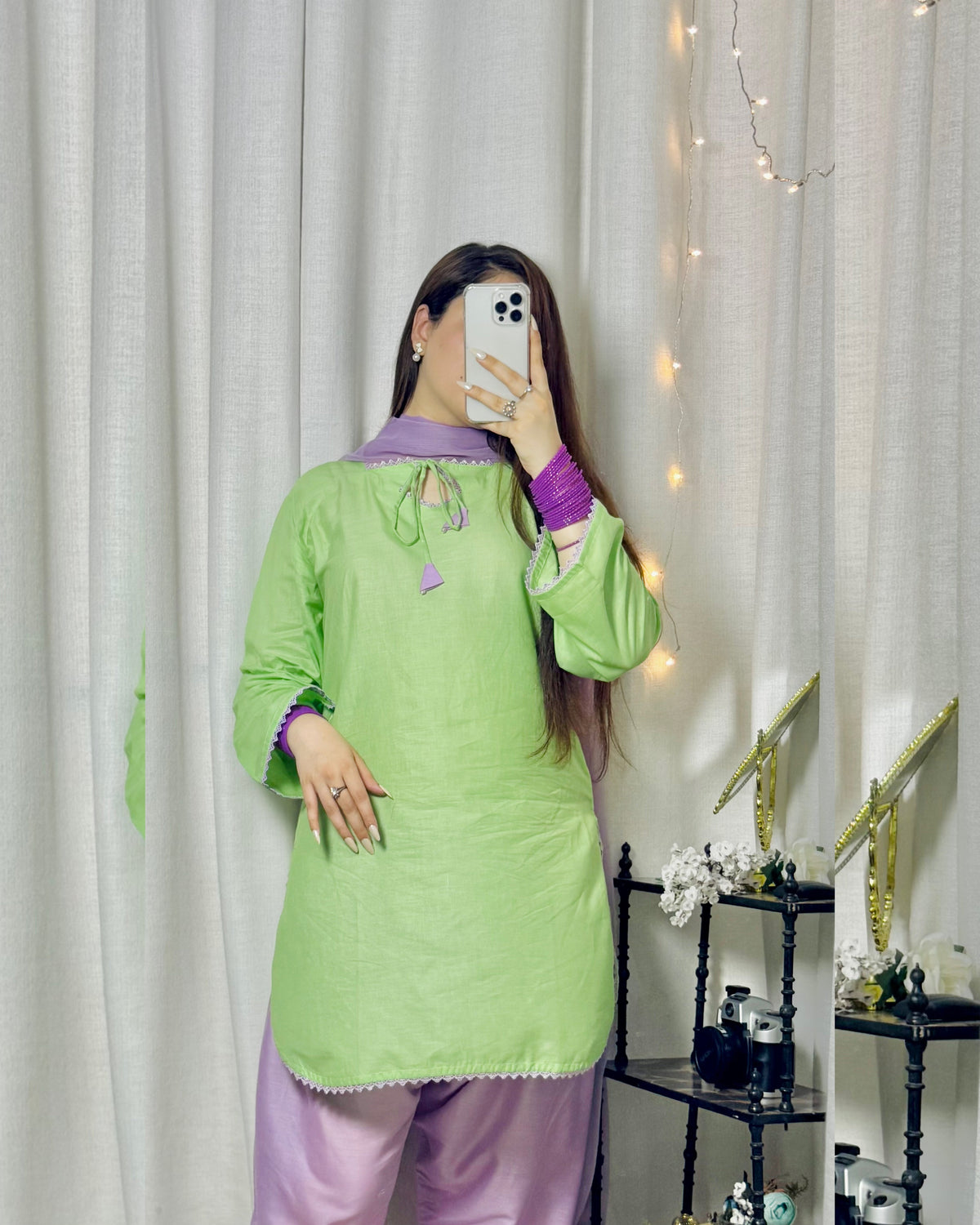 Lawn Embroidered Stitched 3Piece FF - 377